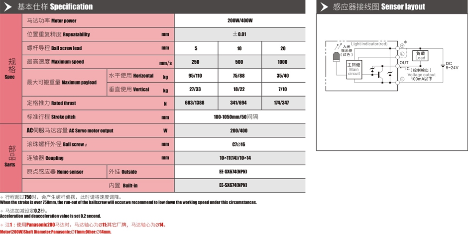 高防护丝杆模组参数