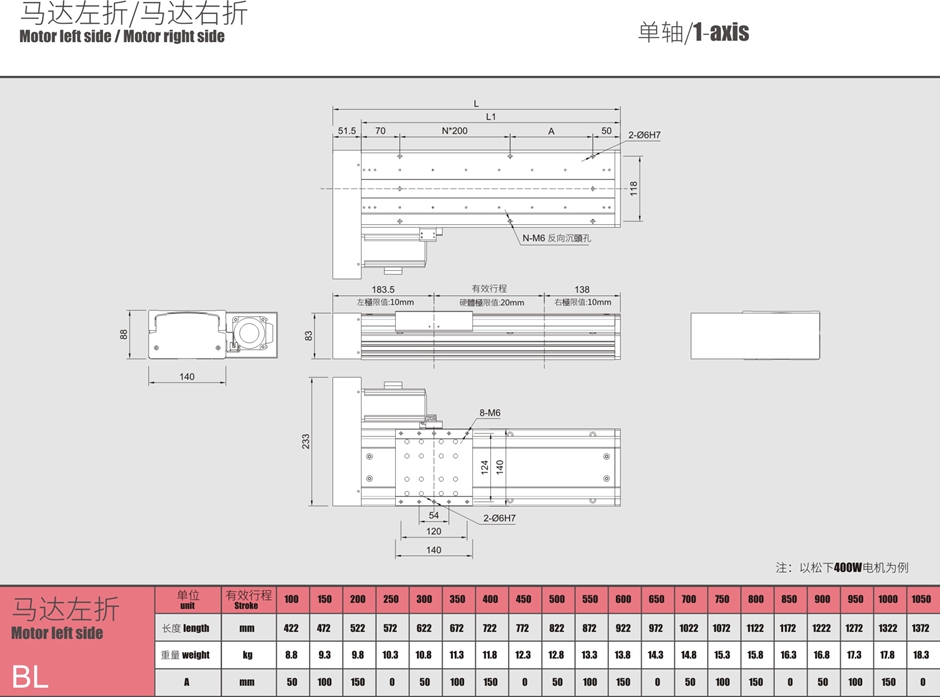 丝杆模组滑台